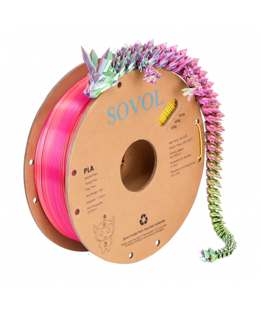 Sovol PLA Silk Bleu/Jaune/Violet