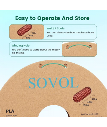 Sovol PLA Silk Or/Argent/Cuivre